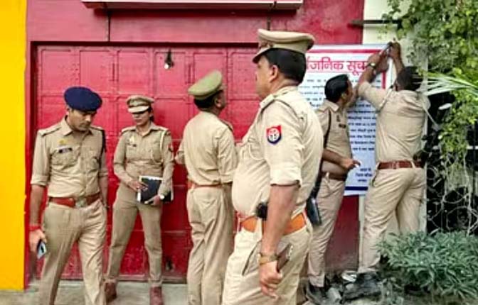 पुलिस का कुर्की अभियान, दो अलग अलग जगह कार्रवाई से अपराध तंत्र में खाकी का खौफ